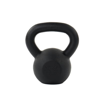 Dark Slate Gray ATTACK Fitness Cast Iron Kettlebell (4-28kg) - Black Individual Kettlebell / 12kg Black