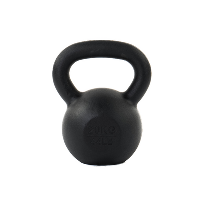 Dark Slate Gray ATTACK Fitness Cast Iron Kettlebell (4-28kg) - Black Individual Kettlebell / 20kg Black