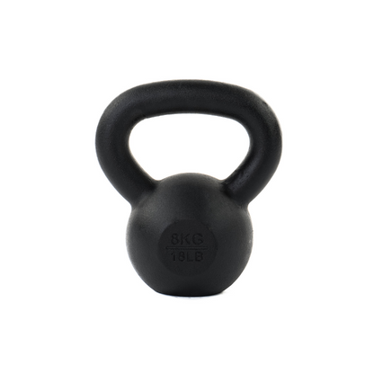 Dark Slate Gray ATTACK Fitness Cast Iron Kettlebell (4-28kg) - Black Individual Kettlebell / 8kg Black