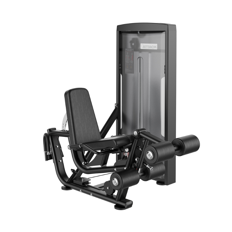 Dark Slate Gray ATTACK Strength Lying Leg Curl / Extension Dual Machine - Selectorised