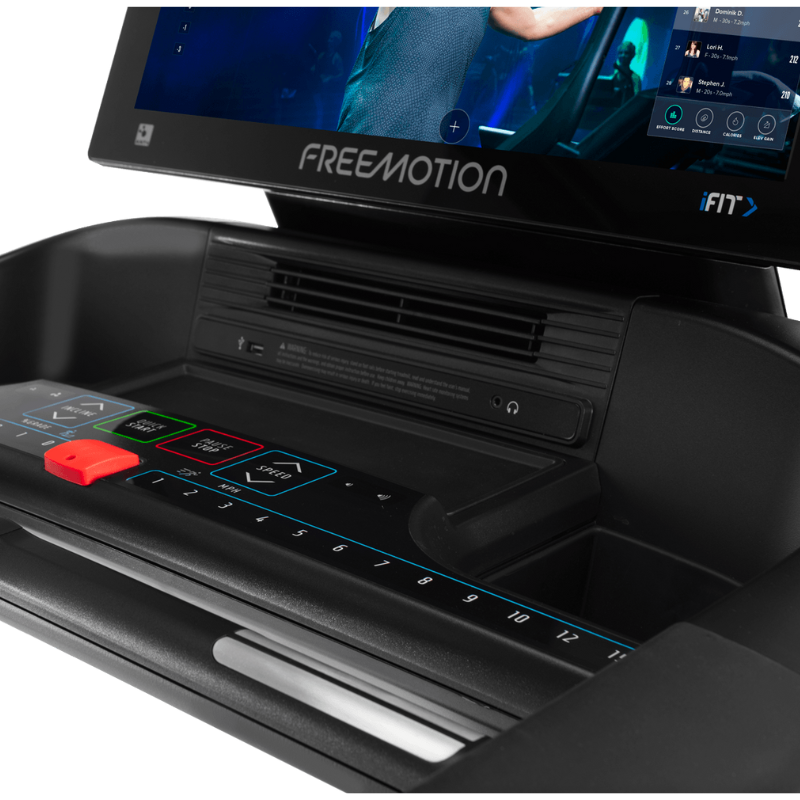Black FREEMOTION 22 SERIES t22.9 REFLEX™ Treadmill - 22inch Tablet/220V