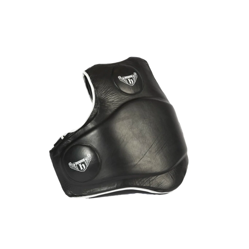 Dark Slate Gray HATTON Boxing Pro Leather Body Belt Body Protector - Black