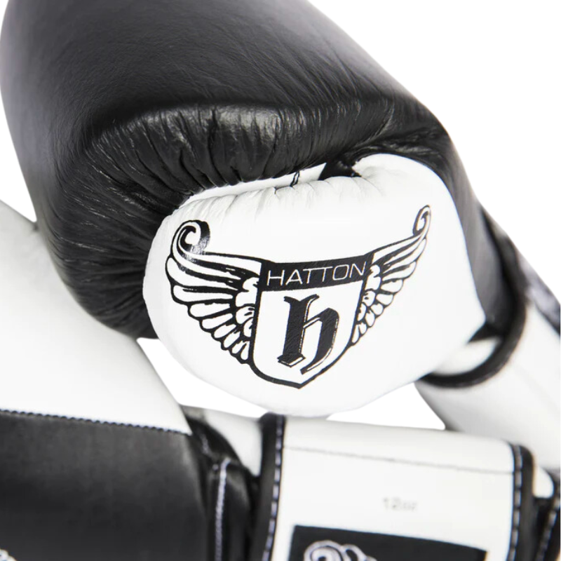 White Smoke HATTON Boxing Sparring Gloves - Leather With Lace Up or Velcro Options (Pair) Velcro Glove - Black / 16 oz,Velcro Glove - Black / 14 oz,Velcro Glove - Black / 12 oz,Velcro Glove - Black / 10 oz,Velcro Glove - Black / 8 oz,Lace Up Glove - White / 16 oz,Lace Up Glove - White / 14 oz,Lace Up Glove - White / 12 oz,Lace Up Glove - White / 10 oz,Lace Up Glove - White / 8 oz