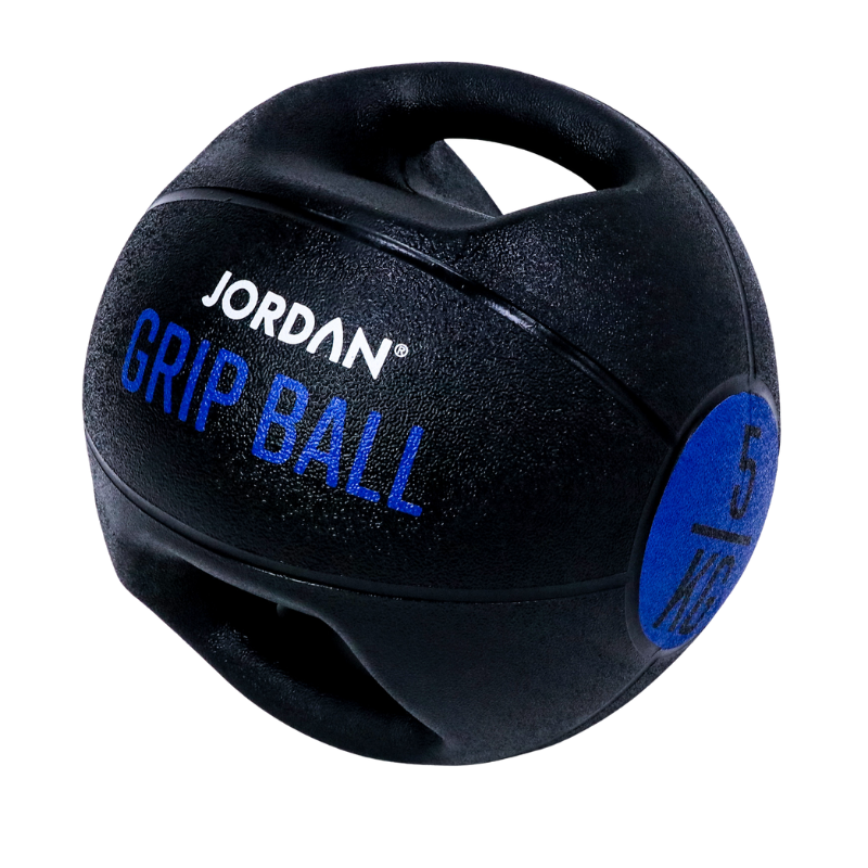 Black JORDAN Double Grip Medicine Ball (5 - 10kg) Individual Ball / 5kg Grip Ball
