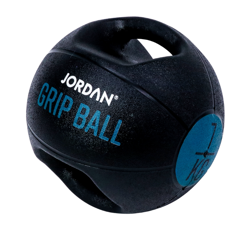Black JORDAN Double Grip Medicine Ball (5 - 10kg) Individual Ball / 7kg Grip Ball