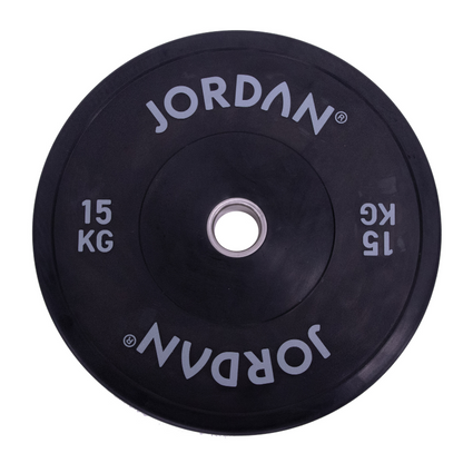 Dark Slate Gray JORDAN HG Black Rubber Bumper Plates - (5kg-25kg) Individual Plate / 15kg Black Rubber Bumper Plate