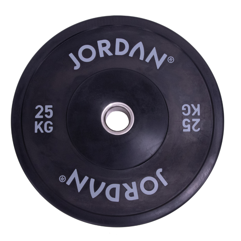 Dark Slate Gray JORDAN HG Black Rubber Bumper Plates - (5kg-25kg) Individual Plate / 25kg Black Rubber Bumper Plate
