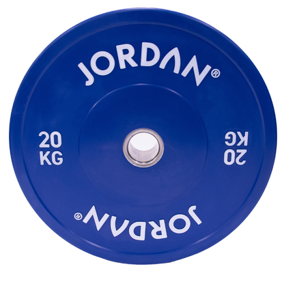 Midnight Blue JORDAN HG Rubber Bumper Plates - Coloured (5kg-25kg) Individual Plate / 20kg Rubber Bumper Plate - Blue