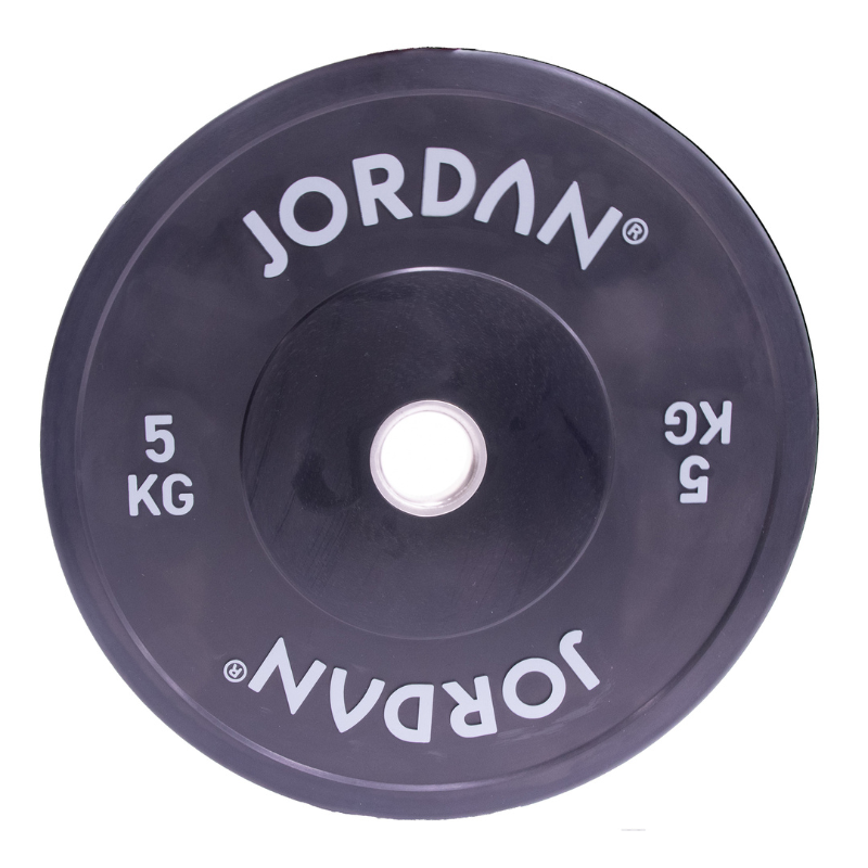 Dark Slate Gray JORDAN HG Rubber Bumper Plates - Coloured (5kg-25kg) Individual Plate / 5kg Rubber Bumper Plates - Black