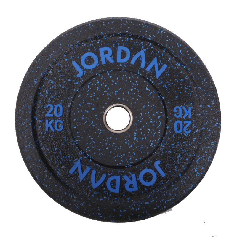 Dark Slate Gray JORDAN HG Black Rubber Bumper Plates - Coloured Fleck (5kg-25kg) Individual Plate / 20kg Fleck Coloured  Rubber Bumper Plate - Blue