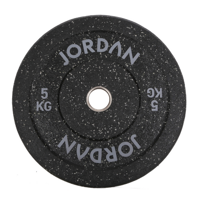 Dark Slate Gray JORDAN HG Black Rubber Bumper Plates - Coloured Fleck (5kg-25kg) Individual Plate / 5kg Fleck Coloured  Rubber Bumper Plate - Grey