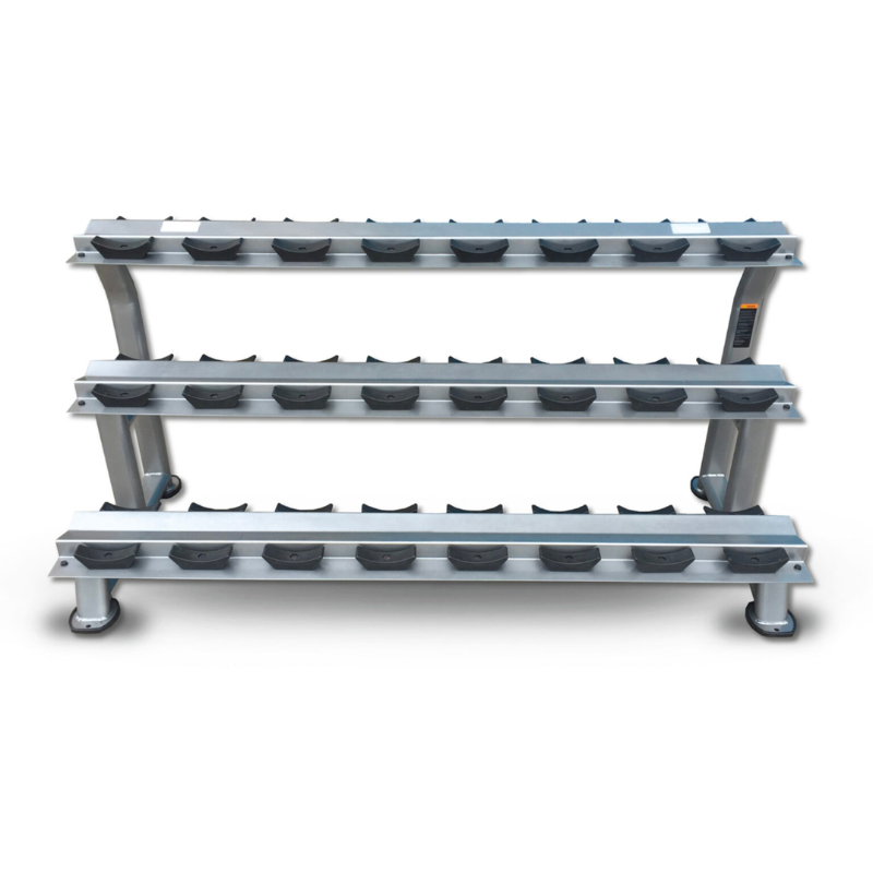 Dark Gray MYO Strength Horizontal Dumbbell Racks - Six Options 10 Pair 2 Tier with Stirrups,10 Pair 2 Tier with Stirrups - BLACK,10 Pair 3 Tier with Stirrups,12 Pair 3 Tier with Stirrups,12 Pair 3 Tier with Stirrups - BLACK,PREMIUM 10 Pair 2 Tier with PU Stirrups