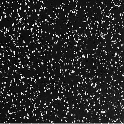Black MYO Strength Rubber Black Tile Rubber Black Tile with White Speckled Surface [1000mm x 500mm] - Two Thickness Options 20mm,30mm