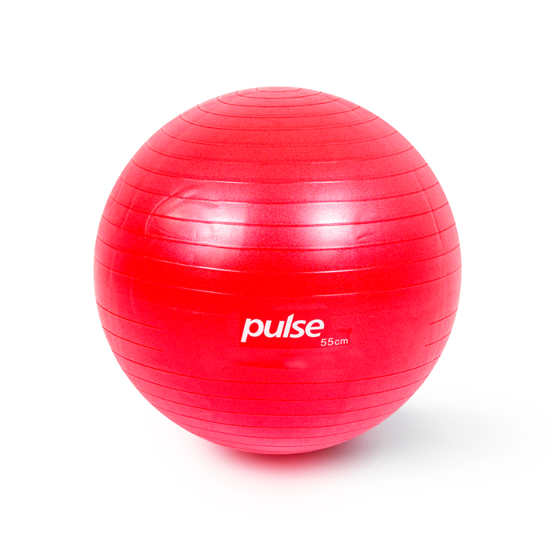 Tomato PULSE Fitness Classic Swiss Ball - Colour Coded and Anti-Burst [55 - 75cm] Individual Ball / 55cm Swiss Ball (Red)