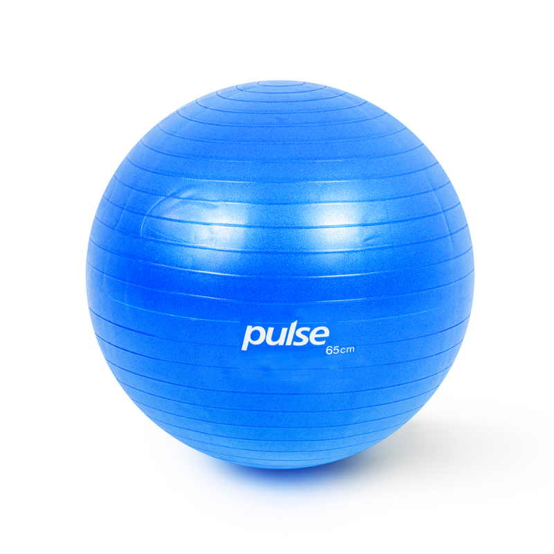 Dodger Blue PULSE Fitness Classic Swiss Ball - Colour Coded and Anti-Burst [55 - 75cm] Individual Ball / 65cm Swiss Ball (Blue)