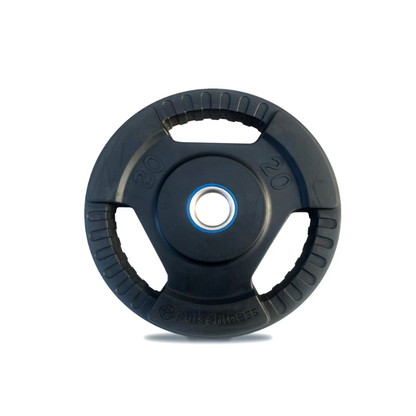 Dark Slate Gray PULSE Fitness Classic Tri-Grip Rubber Covered Olympic Plate - [1.25 - 25kg] Individual Plate / 20kg