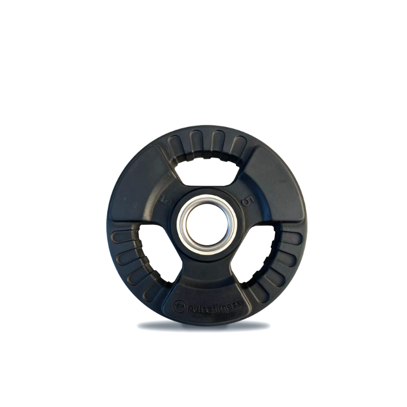 Dark Slate Gray PULSE Fitness Classic Tri-Grip Rubber Covered Olympic Plate - [1.25 - 25kg] Individual Plate / 5kg