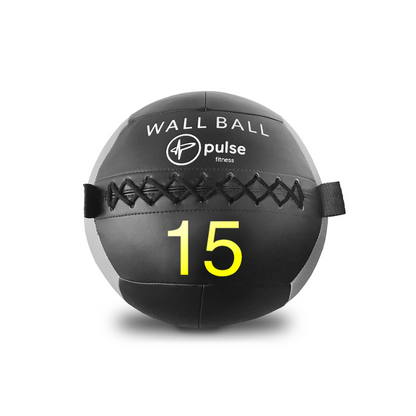 Dark Slate Gray PULSE Fitness Club Line Wall Ball - Tactile Soft Vinyl with Double Stitched Seams [2 - 15kg] Individual Ball / 15kg Ball