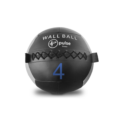 Dark Slate Gray PULSE Fitness Club Line Wall Ball - Tactile Soft Vinyl with Double Stitched Seams [2 - 15kg] Individual Ball / 4kg Ball