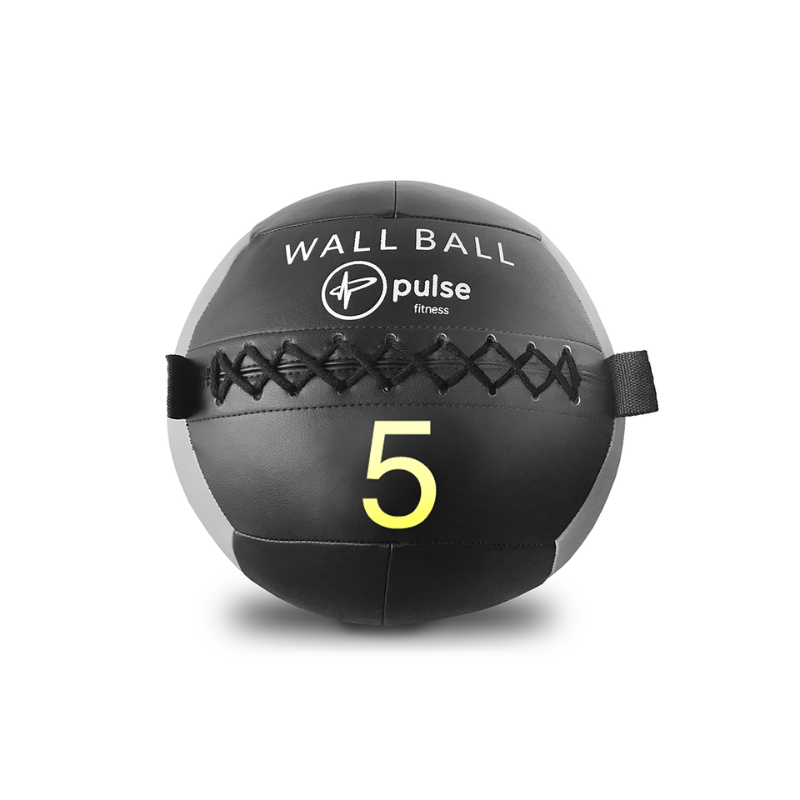 Dark Slate Gray PULSE Fitness Club Line Wall Ball - Tactile Soft Vinyl with Double Stitched Seams [2 - 15kg] Individual Ball / 5kg Ball