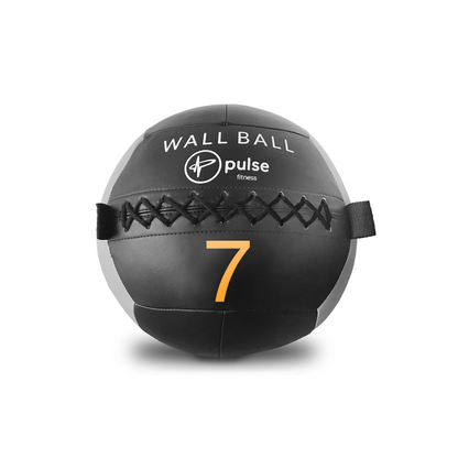 Dark Slate Gray PULSE Fitness Club Line Wall Ball - Tactile Soft Vinyl with Double Stitched Seams [2 - 15kg] Individual Ball / 7kg Ball