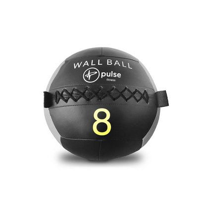 Dark Slate Gray PULSE Fitness Club Line Wall Ball - Tactile Soft Vinyl with Double Stitched Seams [2 - 15kg] Individual Ball / 8kg Ball