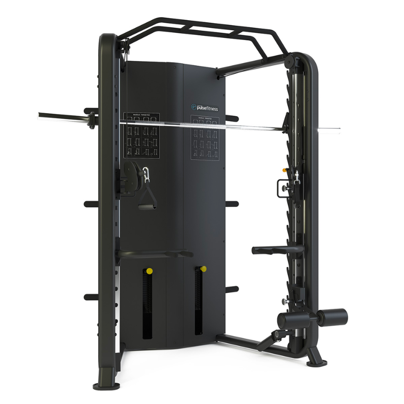 Dark Slate Gray PULSE Fitness Essential Multi-Functional Trainer Rack - Charcoal Grey